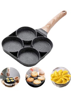 ELTERAZONE Non-Stick Frying Pan with 4 Hole Pancake Pan Fried Egg Burger Pan
