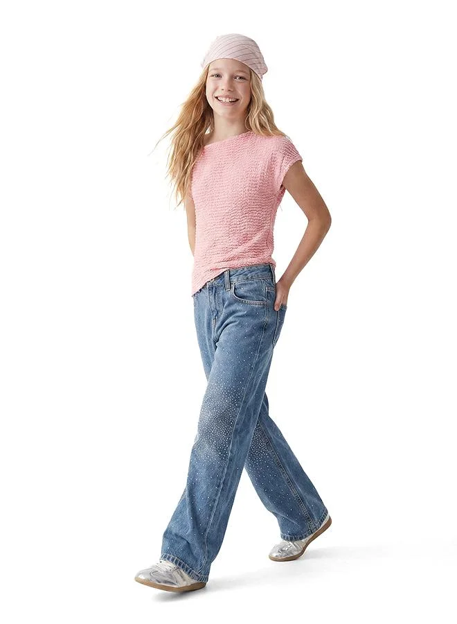 كوتون Wide Leg Jeans
