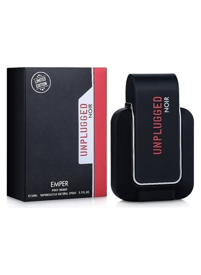 Emper Unplugged Noir  Eau De Toilette For Men 80ml 