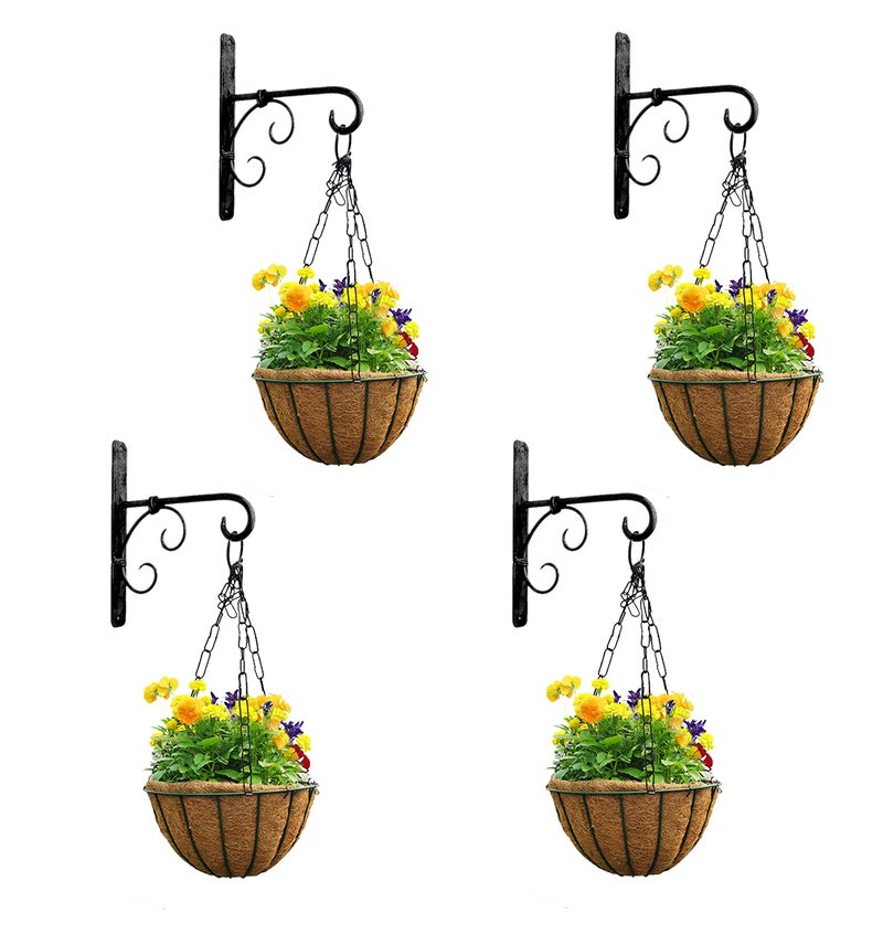 CRAFTCASTLE Metal Plant Hanger Wall Hanging Plant Hook for Bird Feeders Planters Lanterns Wind Chimes Hanging Baskets Ornaments String Lights Indoor Outdoor Balcony etc. (Design X, 4) - Image 4