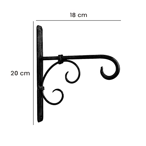 CRAFTCASTLE Metal Plant Hanger Wall Hanging Plant Hook for Bird Feeders Planters Lanterns Wind Chimes Hanging Baskets Ornaments String Lights Indoor Outdoor Balcony etc. (Design X, 4) - Image 5
