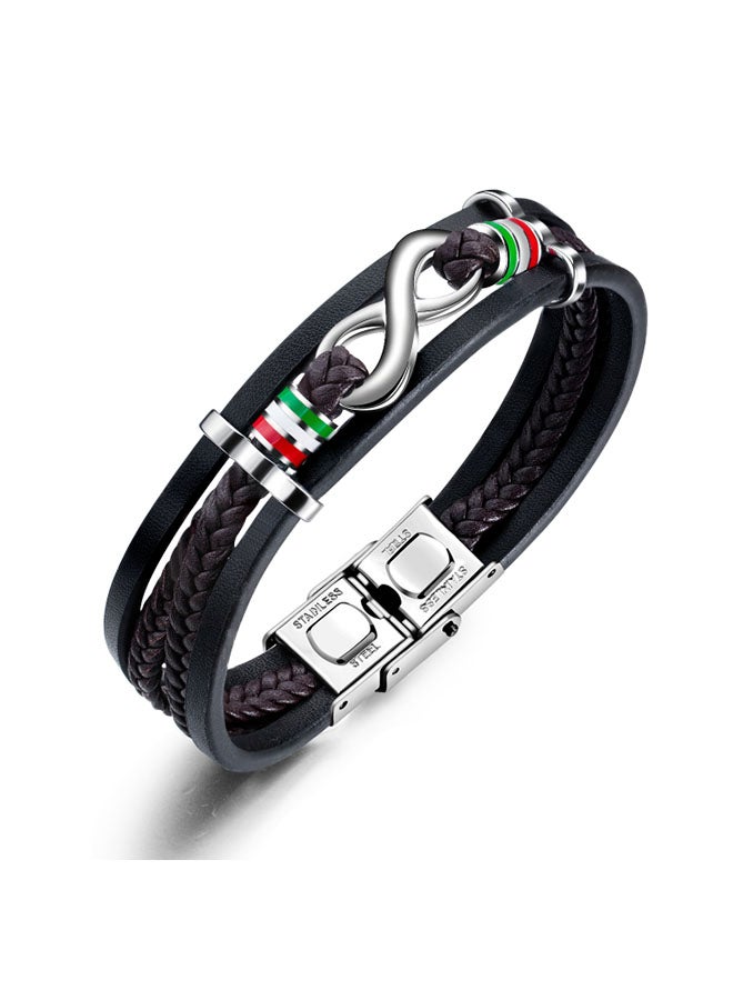 Vintage Braided leather Bracelet1strip - Image 1