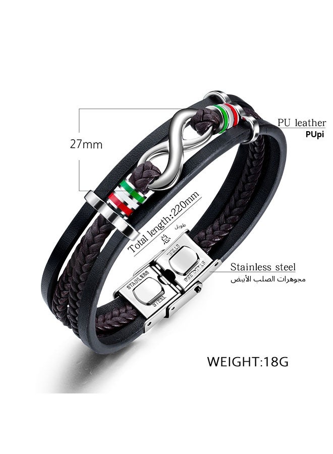 Vintage Braided leather Bracelet1strip - Image 2