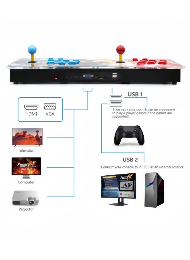 3003 Games in 1 Arcade Game Console ,Pandora Treasure 3D Double Stick,3003 Classic Arcade Game,Search Games, Support 3D Games,Favorite List, 4 Players Online Game,1280X720 Full HD Video Game - Image 3