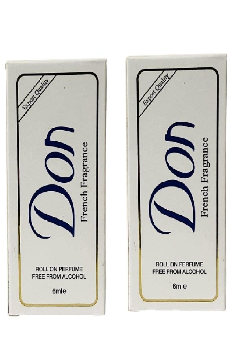 don 2 PCS Rifas Don French Fragrance Roll-On Perfume Free From Alcohol 2X6 ml - Image 2