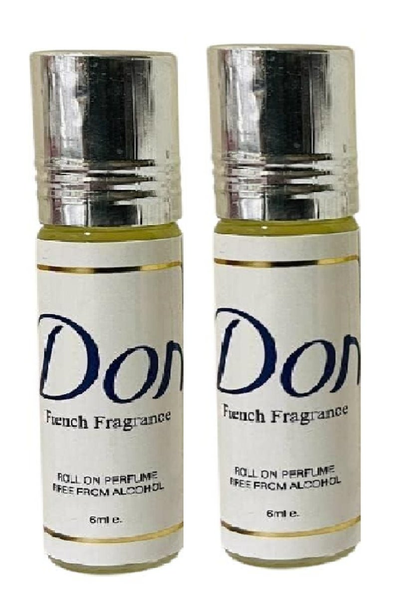 don 2 PCS Rifas Don French Fragrance Roll-On Perfume Free From Alcohol 2X6 ml - Image 3