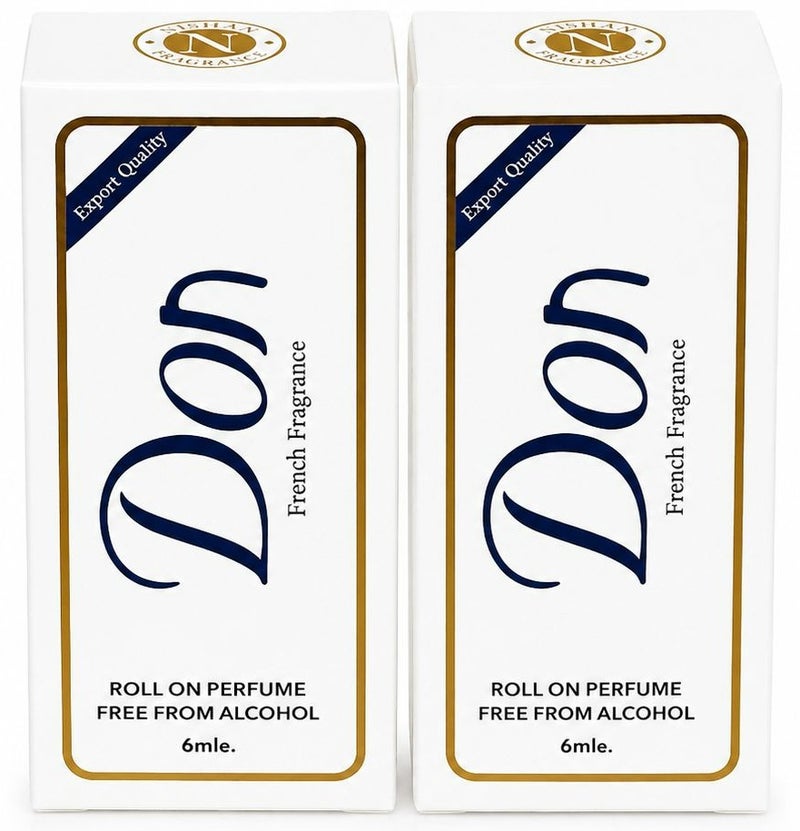 دون قطعتين من عطر ريفاس دون الفرنسي رول أون خالي من الكحول أبيض 6X2 مل - Image 2