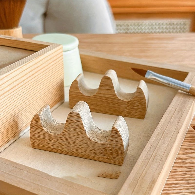 Elegant Wooden 1PC Pen Holder With Fluted Handle Multi Compartment Design For Organized Stationery Desk Storage Home Office Decor Sleek Durable Material - Image 5