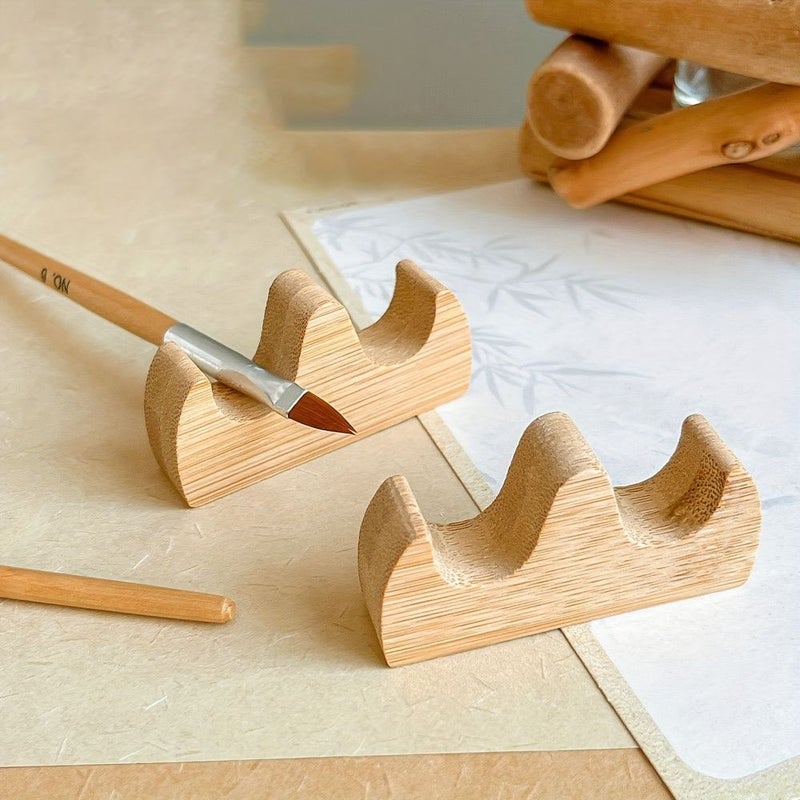 Elegant Wooden 1PC Pen Holder With Fluted Handle Multi Compartment Design For Organized Stationery Desk Storage Home Office Decor Sleek Durable Material - Image 3