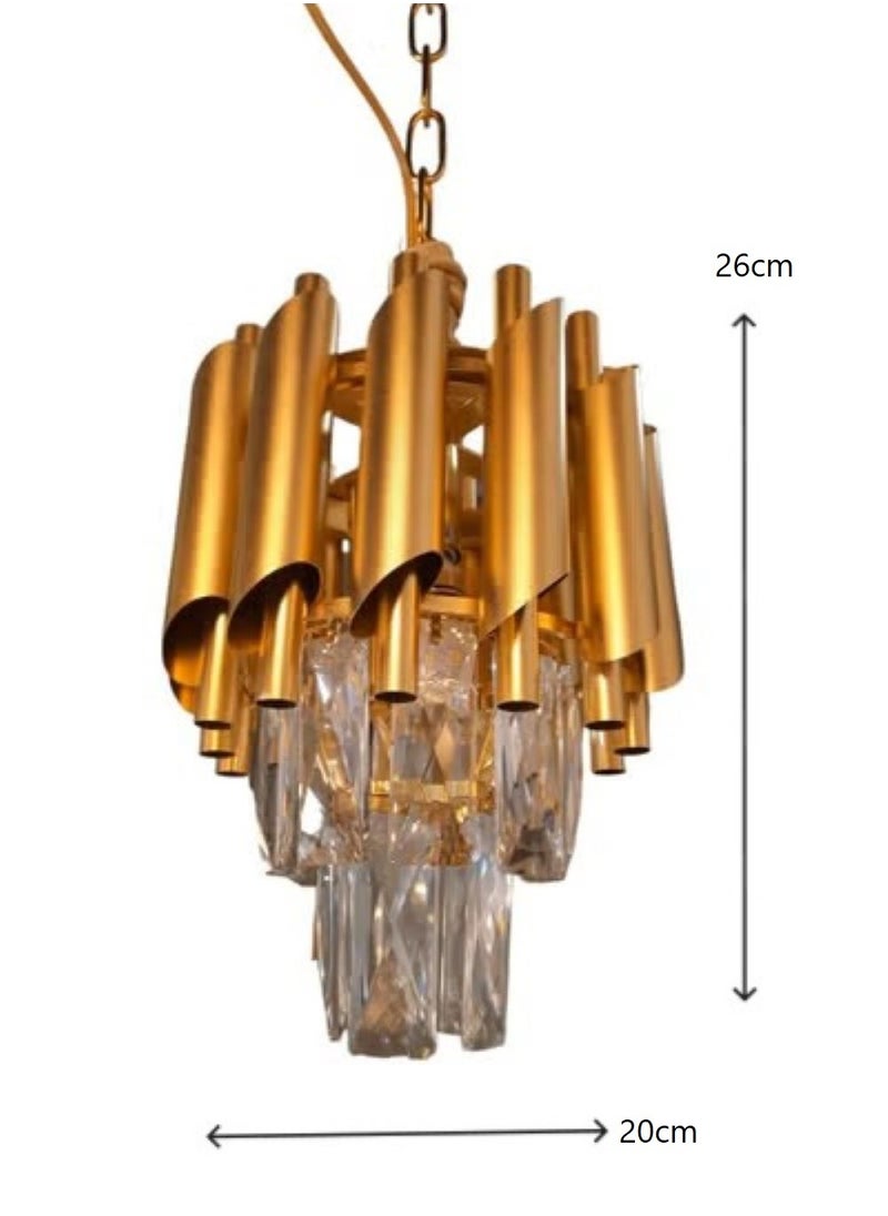 Tech Light Crystal Chandelier 20cm gold E14 40W  - Image 2