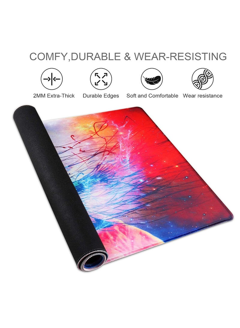 Generic Abstract Astronaut Design Gaming Mouse Pad, Rubberized Non-Slip with Stitched Edges, Suitable for All Mouse Sensitivities and Sensors and Fast Mouse Movements, Size 80 x 30 x 2mm  - Image 3