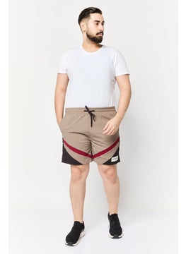 The Giving Movement Men Brand Logo Basic Shorts, Taupe  - Image 4