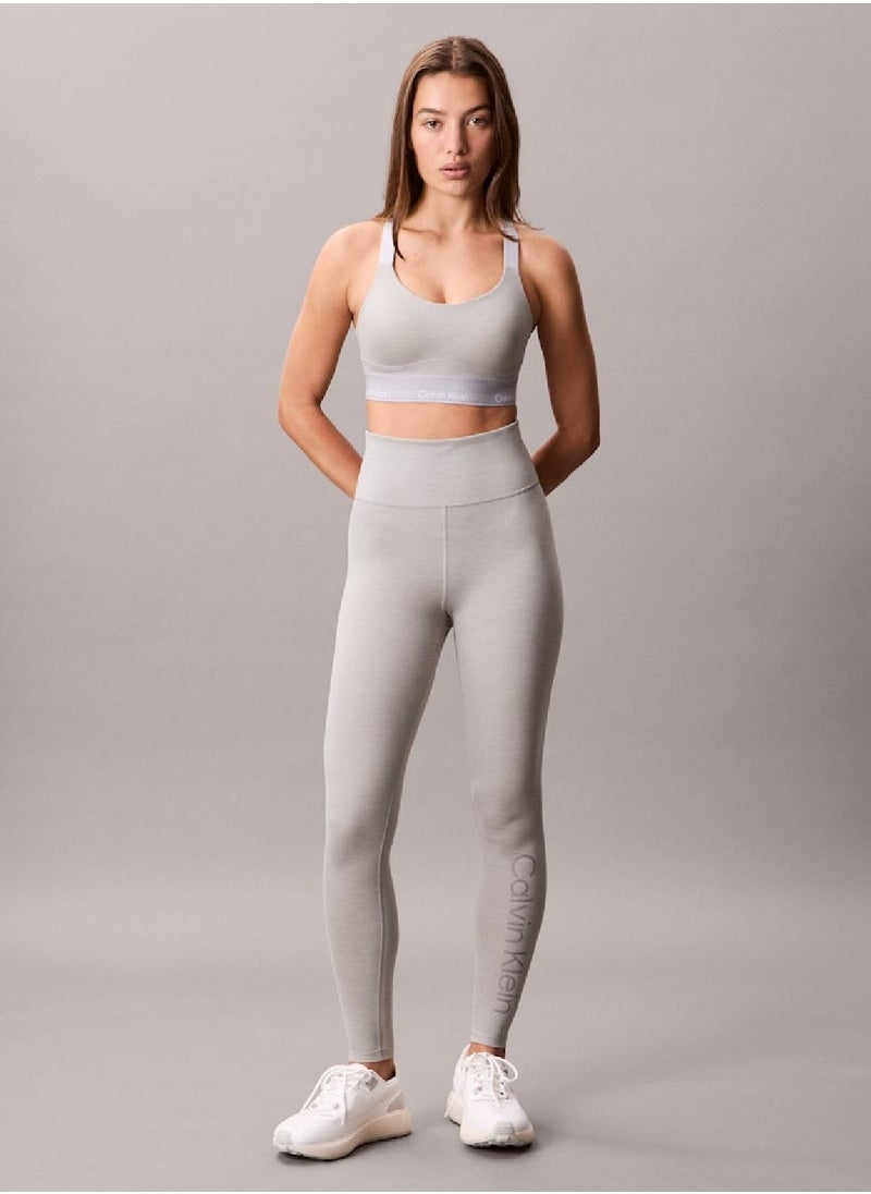 CALVIN KLEIN Women's Gym Leggings - Polyester Blend, Grey  - Image 1