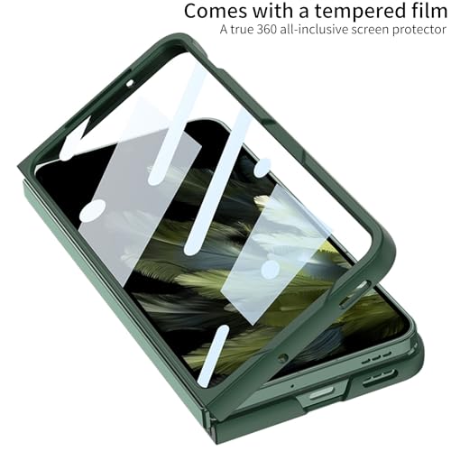 Midkart Wrist Strap Cover with Ring Holder Compatible with OnePlus Open/Oppo Find N3 with Built-in Tempered Glass Front Case Hard PC Slim Fit Camera Lens Protection, Green - Image 5