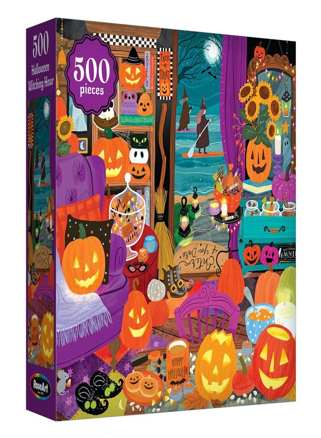 RoseArt - Witching Hour - 500 Piece Halloween Jigsaw Puzzle - Spooky Seasonal Fun for Adults - Image 2