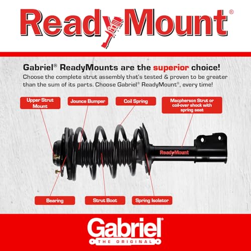 Gabriel مجموعة دعامة كاملة جاهزة للتثبيت من غابرييل G57203 للجهة الأمامية اليمنى لسيارات نيسان كيوبي 09-14، نيسان فيرسا 07-08، نيسان فيرسا S 09-11، نيسان فيرسا SL 09-11 (عبوة واحدة) - Image 3