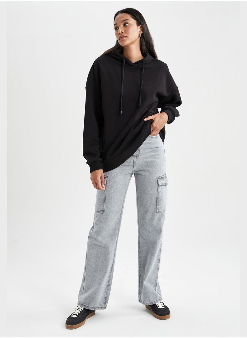 DeFacto - Oversized Knitted Sweatshirt - Image 1