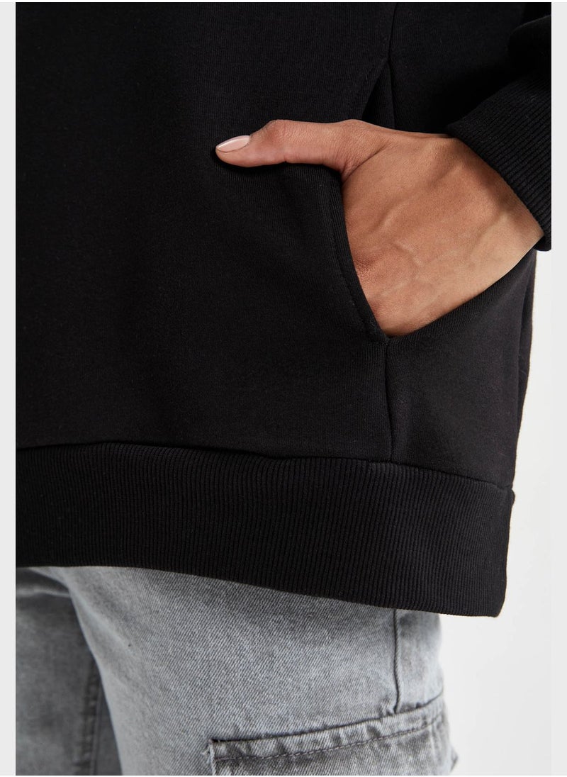 DeFacto - Oversized Knitted Sweatshirt - Image 1