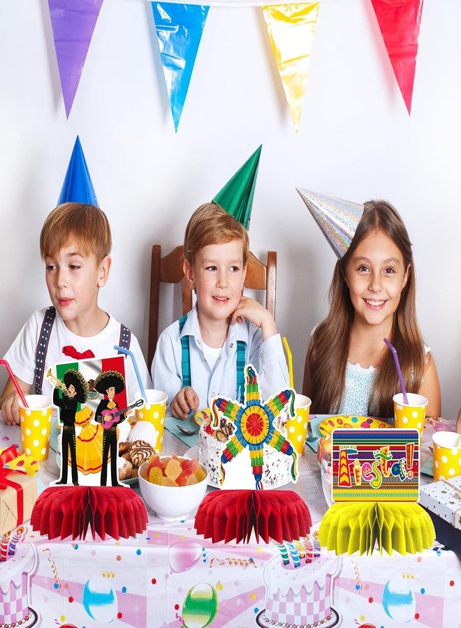INNORU Mexican Fiesta Table Honeycomb Centerpieces, Taco Party Cinco De Mayo Taco Baby Shower Party Table Decor Birthday Wedding Party Table Decorations Fiesta Favor Photo Booth Props 12 PCS - Image 5