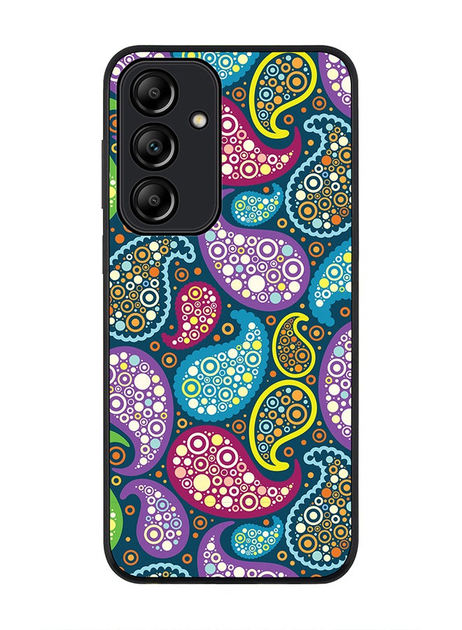 Stylizedd Rugged Black Edge Case for Samsung Galaxy A55, Slim fit Soft Case Flexible Rubber Edges Anti Drop TPU Gel Thin Cover -  Indian Summer - Image 1