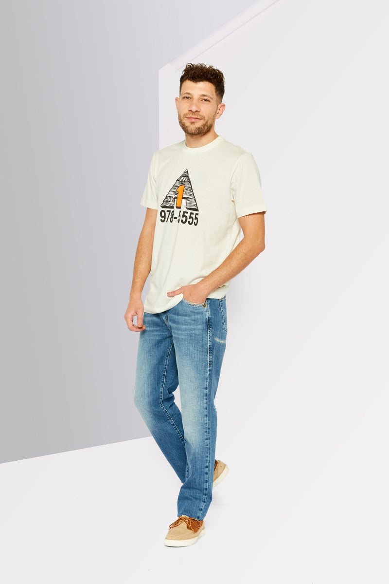 DIESEL جينز دنيم مغسول ضيق للرجال، أزرق - Image 2