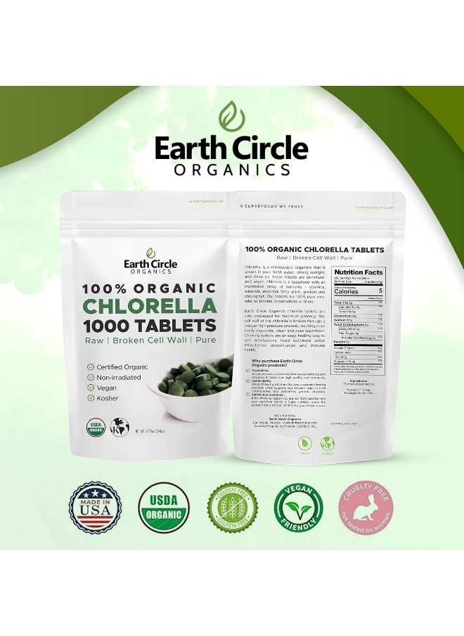 Earth Circle Organics - Earth Circle Organics Premium Chlorella - 1000 Tablets - Image 1