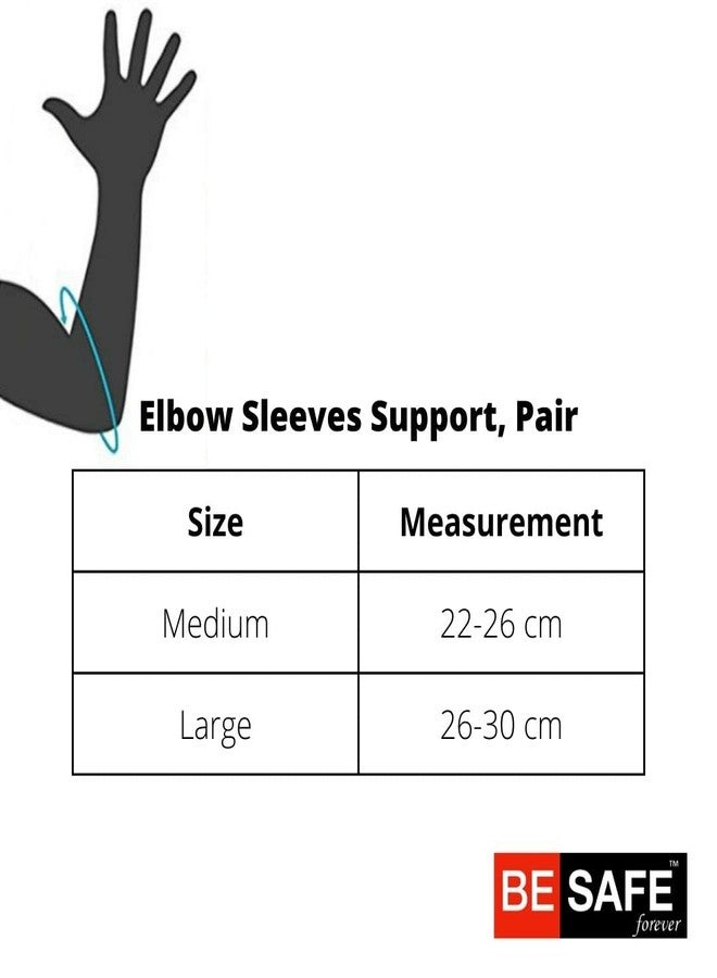 BESAFE Forever Compression Socks & Elbow Support Guard, Elbow Sleeves Band for Men & Women, Gym, Cricket, Badminton, Bikers | Pair, Black, Medium - Image 5