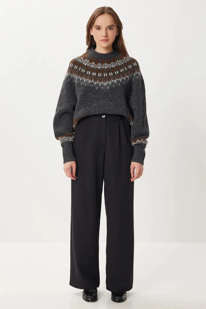 هابينس اسطنبول ISTANBUL High Waist Wide Leg Palazzo Pants