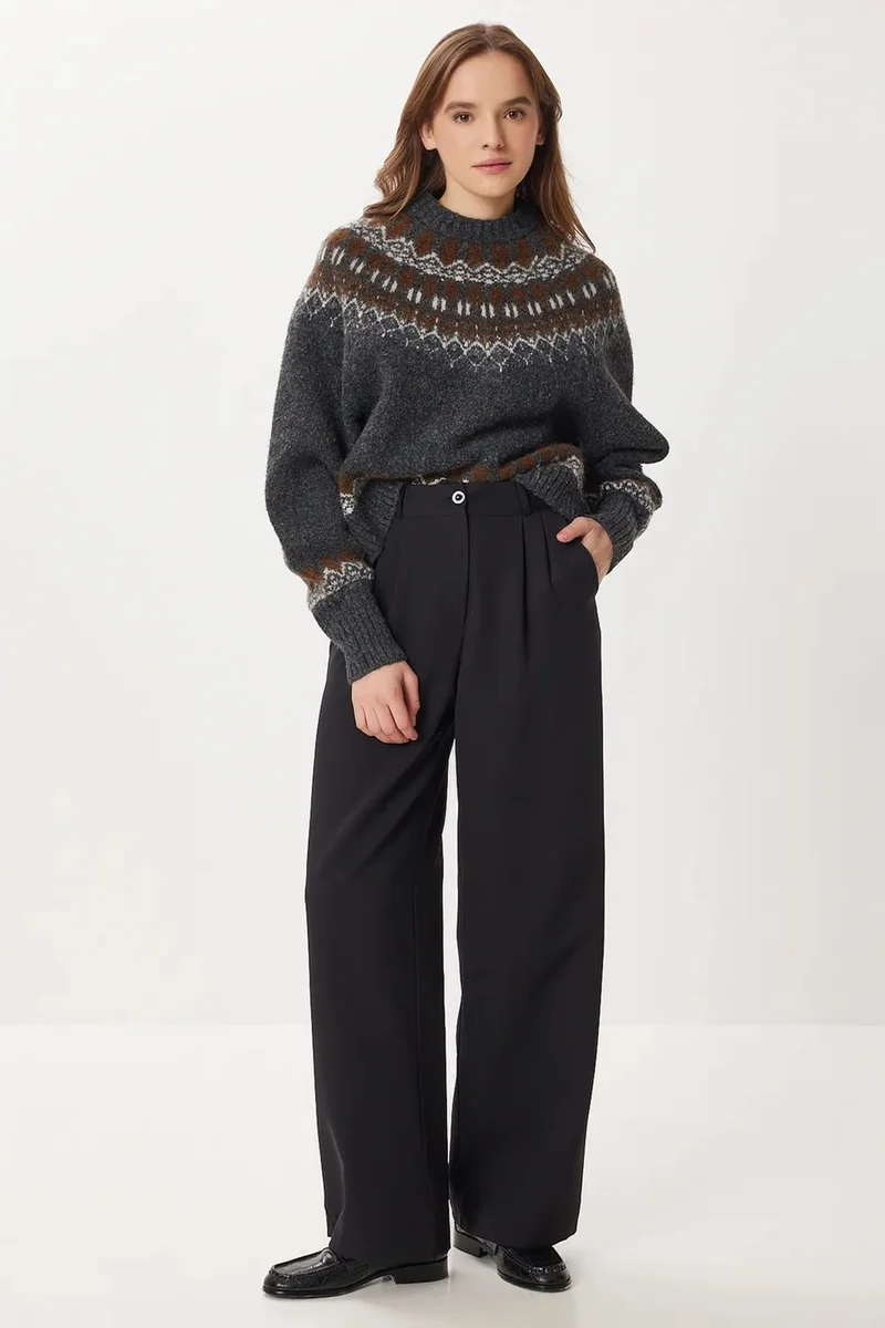 هابينس اسطنبول ISTANBUL High Waist Wide Leg Palazzo Pants