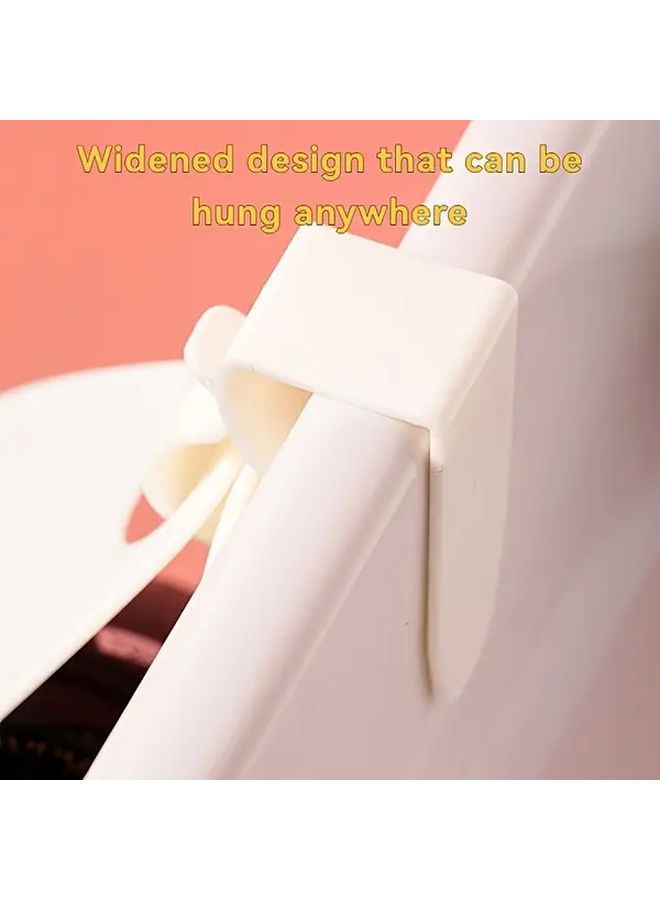 White No Drill Hair Dryer Holder Space Saving Wall Mount Bathroom Organizer - Image 2