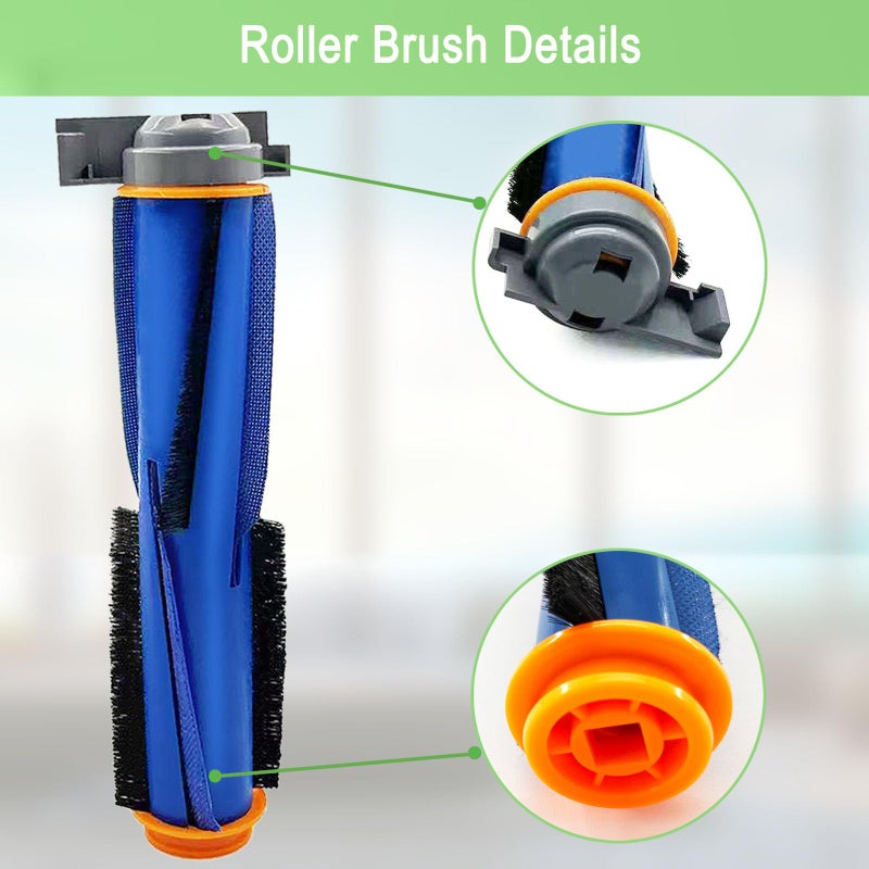 MalhSlix Replacement Parts for Shark AI AV2501S AV2511AE AV2610WA AV2501AE RV2502AE RV2400WD AI Ultra 2- in-1 Robot Vacuum, Main Brush, Filter, Side Brush, Roller Cover, Pre-Motor Foam & Felt Filter - Image 3