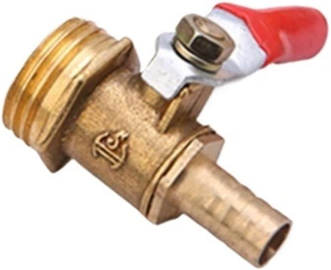 Brass Ball Valve 1 2 Inch Male Thread Connector With 6mm Hose Barb Pipe Fitting - Image 1