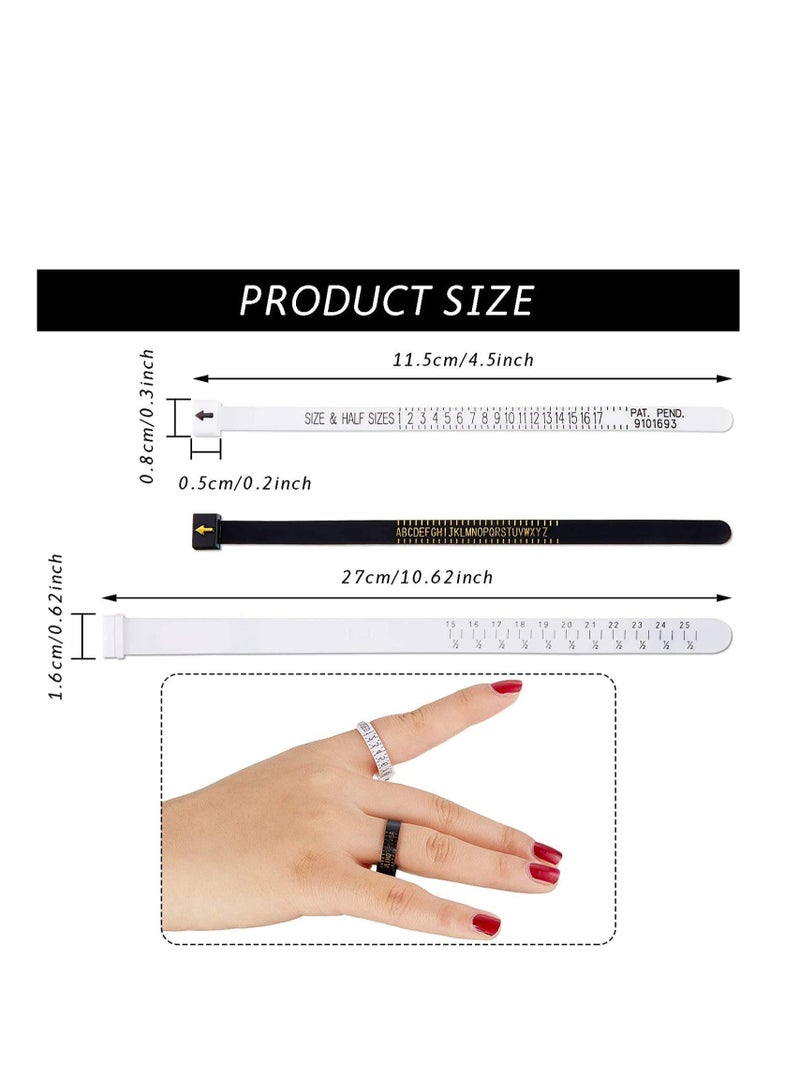 SYOSI Ring Gauge Set Ring Sizer Gauge Plastic Finger Measuring Belt, Jewelry Guard Sizer Measurement Adults Children Sizer Supplies, Spacer, Sizer, Fitter- Spiral Silicone Tightener 6Pcs - Image 4