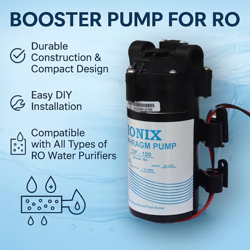 Ionix DP-100 RO Booster Pump 100 GPD, Ro Pump 100 GPD, Compatible with All Storage Type RO's, Universal Type Motor, 1 Year Warranty (100 GPD Universal RO Motor) - Image 5