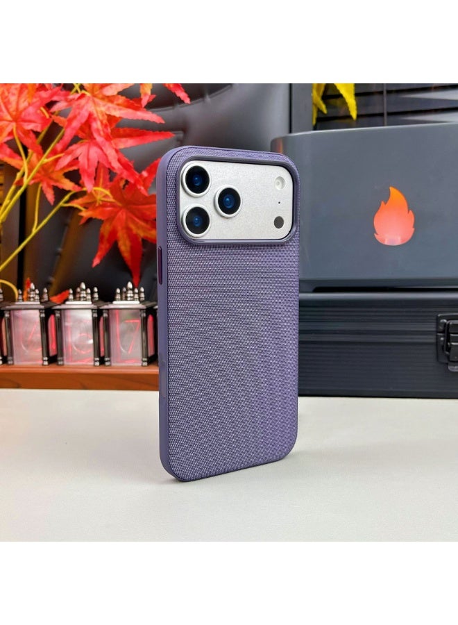 Premium Tech Fabric Magnetic Phone Case for iPhone 17 Pro Max with Camera Control Button, Luxury Woven Shockproof Protective Cover - Image 4