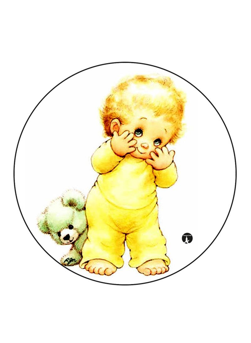 RKN Baby Printed Round Pin Badge Multicolour - Image 1