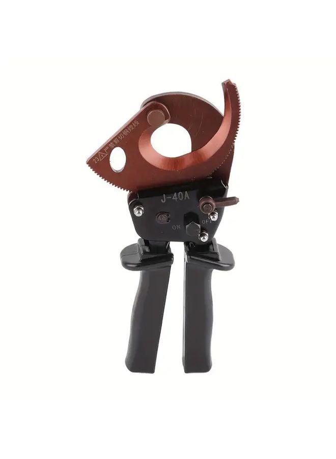 J40A Ratchet Cable Cutter 300mm² Steel Blade Heavy Duty Industrial Manual Wire Scissors - Image 1