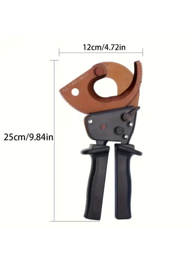 J40A Ratchet Cable Cutter 300mm² Steel Blade Heavy Duty Industrial Manual Wire Scissors - Image 3