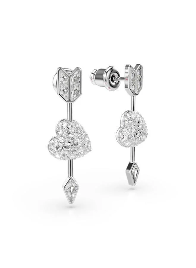 SWAROVSKI  Idyllia Crystal Rhodium Plated Pierced Earrings for Women | Best Price UAE