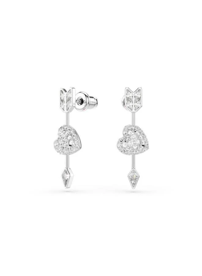 SWAROVSKI  Idyllia Crystal Rhodium Plated Pierced Earrings for Women | Best Price UAE