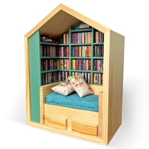 Wanheart 400 Pcs Mini BooksAnxiety BookshelfMini BookstoreShake Off Your AnxietyOffice Decor Mini BookshelfMiniature Book Library - Image 1