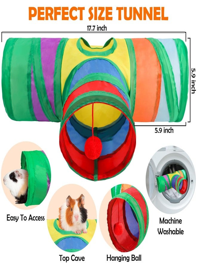 Sofier Guinea Pig Toys Tunnel Hideout Cage Accessories Chew Toys for Hamster Rabbit Ferret Rat Chinchilla Hedgehog Enrichment Playpen Boredom - Image 2