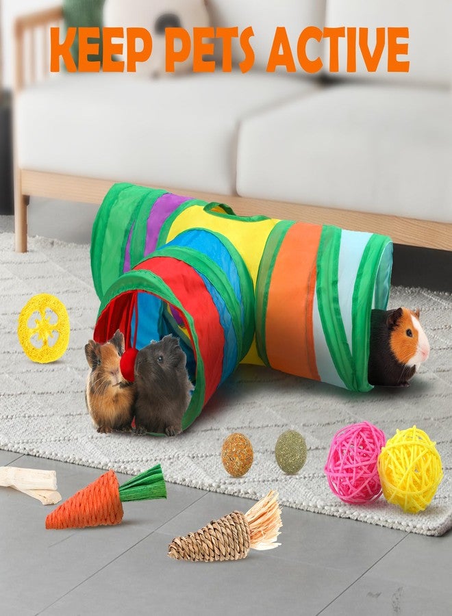 Sofier Guinea Pig Toys Tunnel Hideout Cage Accessories Chew Toys for Hamster Rabbit Ferret Rat Chinchilla Hedgehog Enrichment Playpen Boredom - Image 4