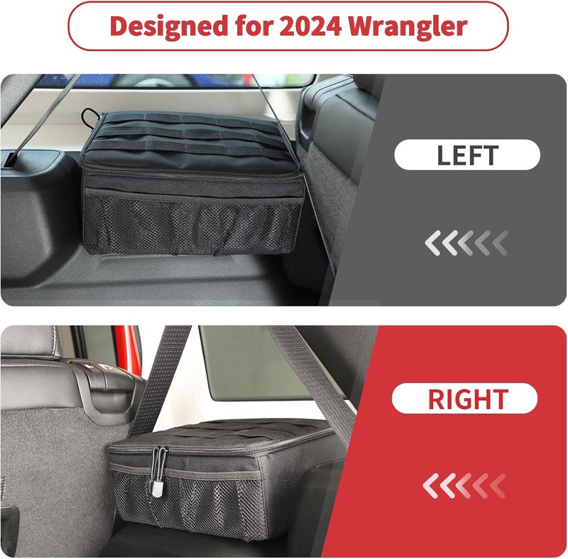 Linskip Wheel Well Storage Bag for 2024 Jeep Wrangler - Multi-Compartment Trunk Organizer - Image 2