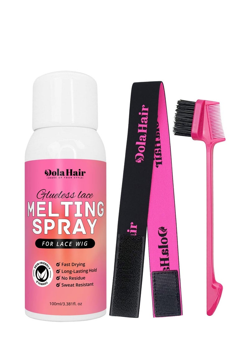 Dolahair Dolahair Lace Melting Spray for GlueLess Wigs lace Bond Melting Spray Bond Adhesive Wig Glue Spray lace Front Melting Spray for glueless Wigs Glue Spray Lace Melting Spray lace Filter Melting Spray  - Image 1