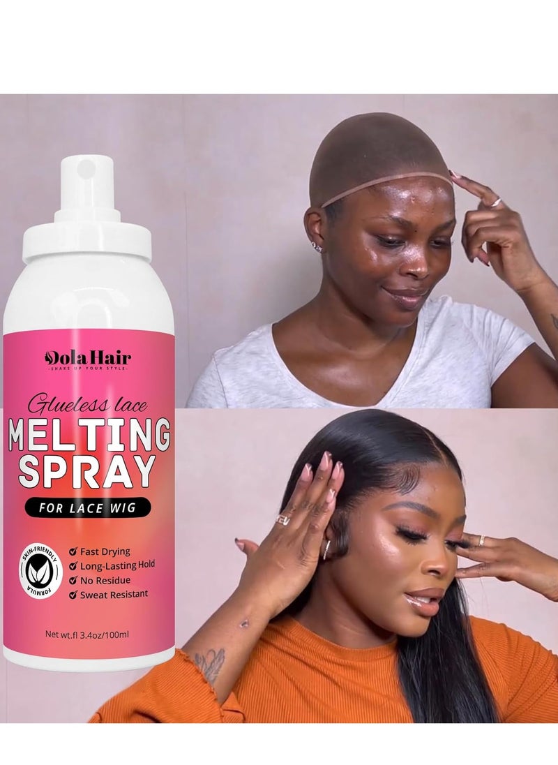 Dolahair Dolahair Lace Melting Spray for GlueLess Wigs lace Bond Melting Spray Bond Adhesive Wig Glue Spray lace Front Melting Spray for glueless Wigs Glue Spray Lace Melting Spray lace Filter Melting Spray  - Image 4