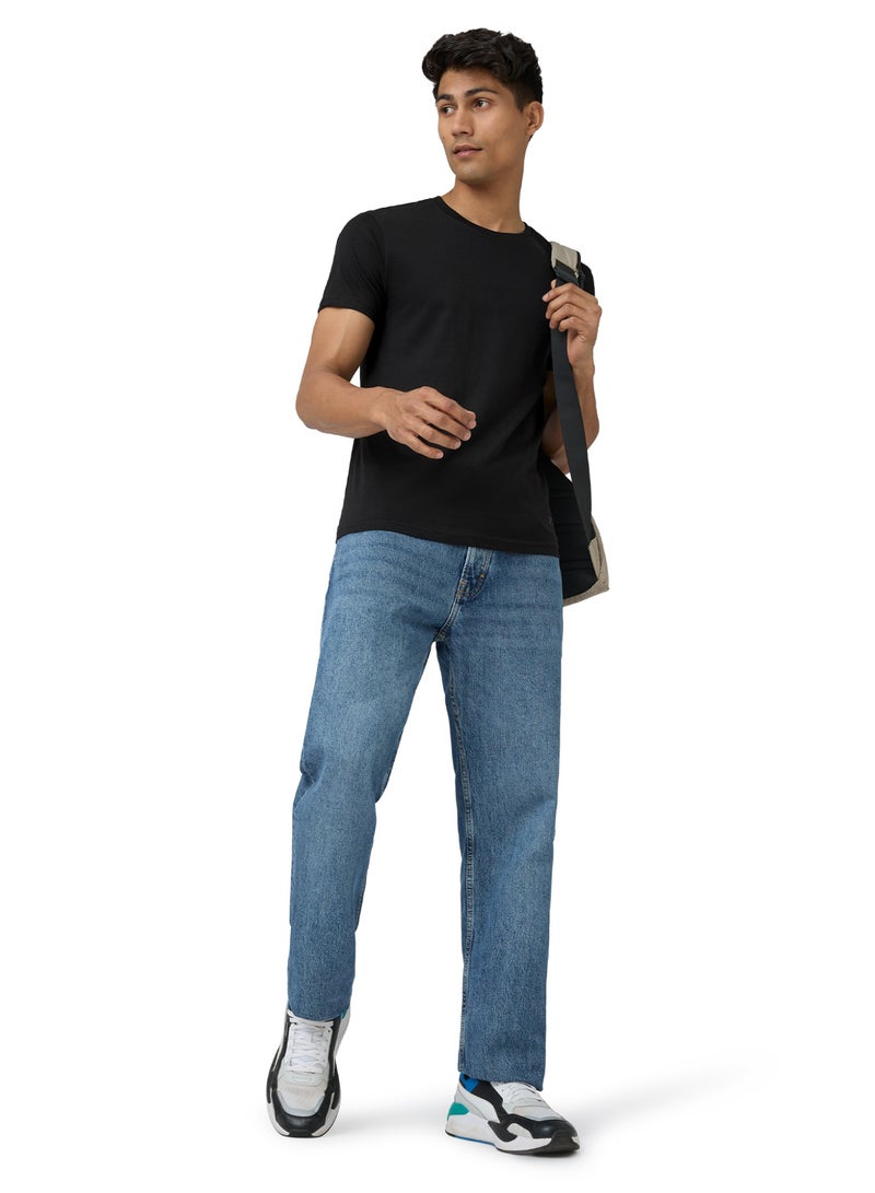 XYXX Men's Super Combed Cotton Regular Fit Pace Crew Neck Half Sleeve T-Shirt Black - Image 4