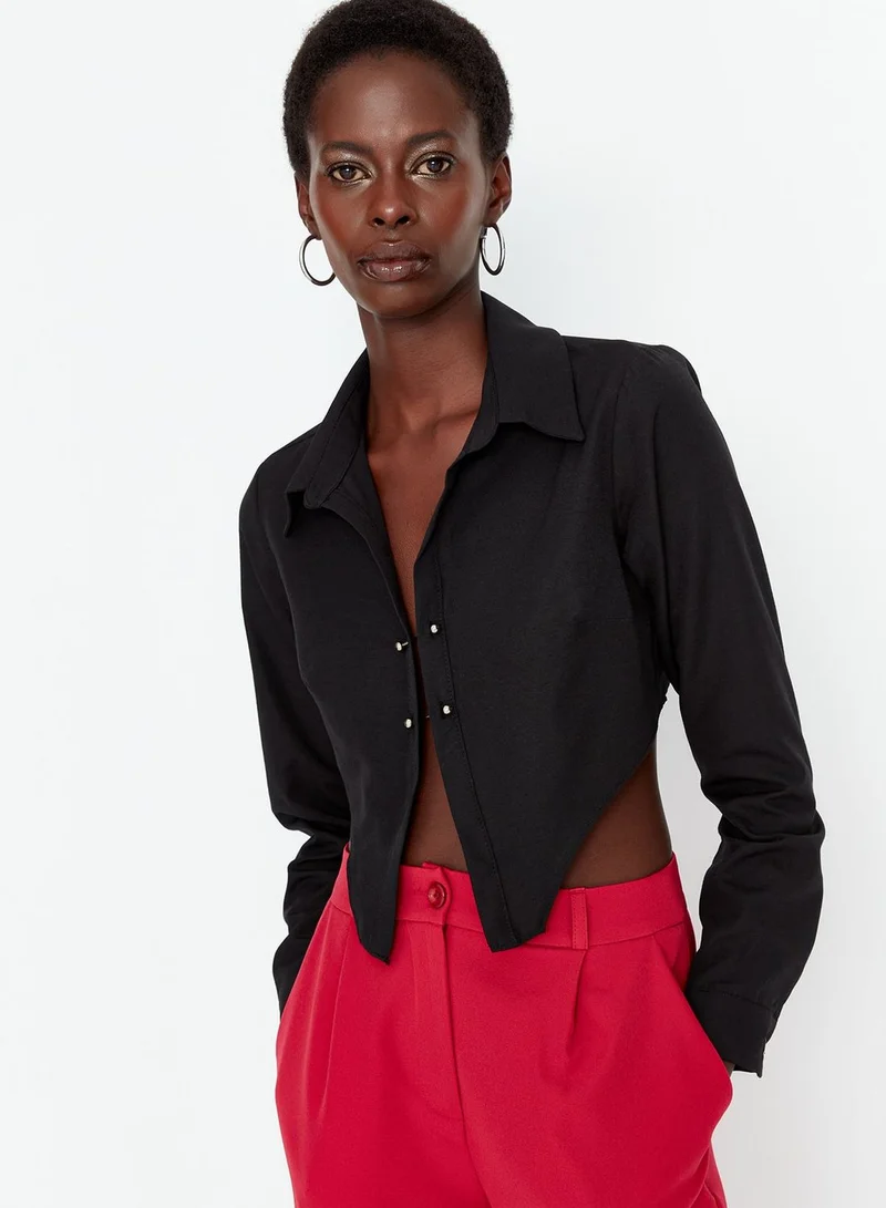 trendyol Collar Neck Detailed Shirt