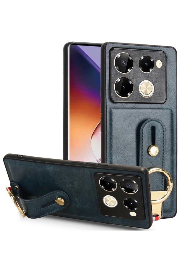 اس-توب جراب لهاتف Infinix Note 40 Pro 5G X6851 مع سوار معصم وغطاء خلفي من الجلد - Image 1