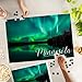 Lantern Press Minnesota Northern Lights Over Lake 1000 Piece Jigsaw Puzzle for Adults Made in USA with Reference Poster - Image 4